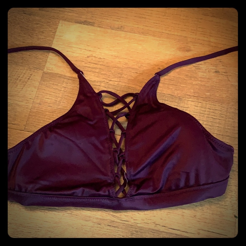 PINK swim top XS in maroon